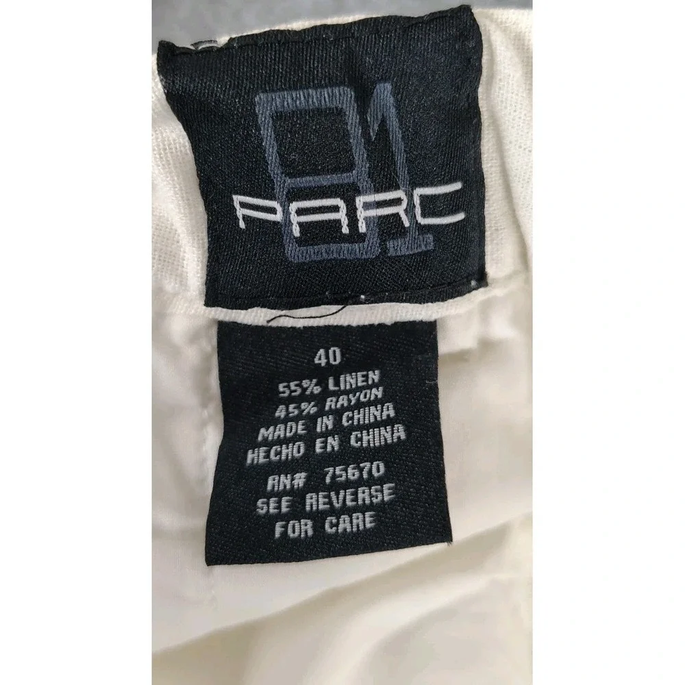 NWF PARC 81 Linen Blend Drawstring  Pant Mens Sz  36x31  Ivory  Leisure Resort